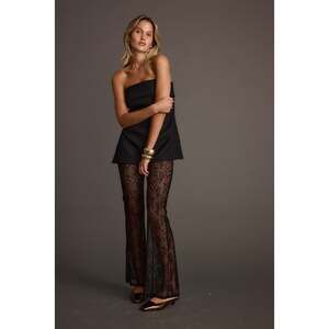 12th Tribe Happy Hour Black Lace Flare Pant Size SS
